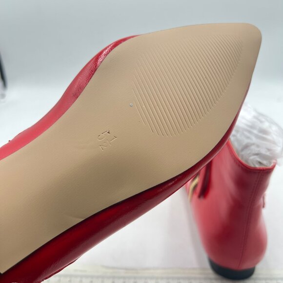 XYD Red Pointed Toe Ankle Boots Low Heel Double Side Zippers Dress Shoes - Picture 6 of 8